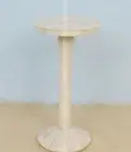Night Stand Bone Inlay Round Carving Design Bedside Table