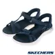 【SKECHERS】健走系列涼拖鞋瞬穿舒適科技GO WALK FLEX SANDAL-141481NVY-海軍藍\女