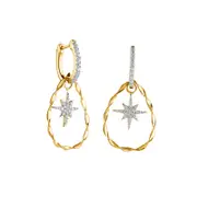 0.5 CT. T.W. Diamond Star Dangle Teardrop Earrings in 10K Gold