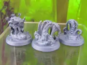 3pc Jelly Goo Ooze Set Mini Miniatures 3D Printed Resin Model Figure 28/32mm