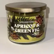 Bath & Body Works APRICOT & GREEN FIG Large 3 Wick Scented Candle 14.5 oz