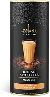 Eshai Indian Spiced Tea (Masala Chai) - Black Tea with Spices - 100g Canister Loose Leaf Tea