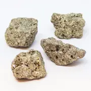 4x Pyrite Crystal Chunks Pyrite Stone Fool's Gold from Peru