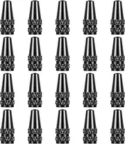 Oruola 20pcs Presta Valve Caps,Aluminum Bicycle Valve Stem Caps, Corrosion Resistant, French Valves Alloy Bike Tire Caps,Bike Valve Caps for MTB Road Racing Bicycle,Black