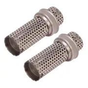 2x Universal Motorcycle Exhaust Muffler Db Killer-silencer Noise Sound Eliminator Mesh Db Killer-si - JA