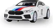Finished Scale Model 1:32 for BMW Classic M8 Diecast Alloy Car Model Miniature Simulation Vehicle Model Decorative Collection Presents Ornaments(White-A)