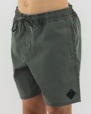 [Skylark] Skylark Boys' Ridge Elastic Waist Shorts in Olive Green Size 16 16 Olive Green