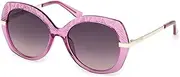 [GUESS] GU00215 81B Shiny Violet 55/18/140 Women's Sunglasses, 81b Shiny Violet, 55/18/140