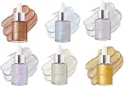 Body Oil Shimmer,30ml Glow Body Shimmer | 6 Colors Body Makeup Oil, Natural Liquid Illuminator Body Highlighter, Shine Glitter Gold Liquid for Face Legs Shoulders