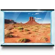 Aquarium Background Stickers - Desert Sand Landscape - Fish Tank Reptile Terrarium Decor Poster (60 x 40 cm / (23.6 x 15.7 inches))