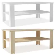 Coffee Table Chipboard 100 cm Couch Side End Table Furniture White/Oak vidaXL