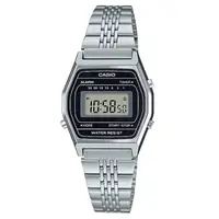 在飛比找momo購物網優惠-【CASIO 卡西歐】電子錶 中性電子錶 不鏽鋼錶帶 黑色錶