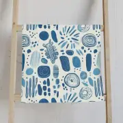 Abstract Blue Hand Towel, Home Decor, Kitchen Towel, Gift for Her, Boho Style,