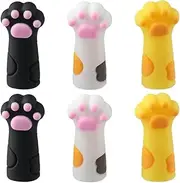 allcoupon 6PCS Cat Paw Pencil Toppers, Kawaii Cartoon Pencil Protectors Pencil Extender, Cute Pencil Lengthened