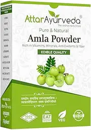 Attar Ayurveda Pure Amla Powder for Hair Growth 100% Pure and Natural| No Preservatives Reduces the Appearance of Skin Blemishes 8.8 Ounce