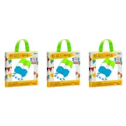 3x Silli Chews Baby/Infant 3m+ Silicone Teether Chew Sensory Toy Green Popsicle