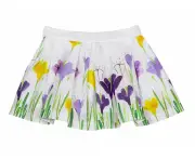 Balloon Chic White Floral Skirt