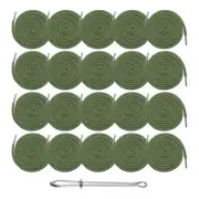 20pcs Drawstring Cords 51" Replacement Drawstring with Threader, Green