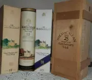 MACALLAN Single Malt whisky SET 12 15 18 + 25 yo. Older bottles. VERY RARE.