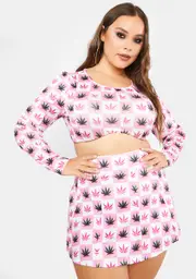 Plus Higher Games Checkered Skirt Set