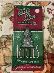 Brite Star Tinsel Icicles, 1000 Strands Per Package Silver