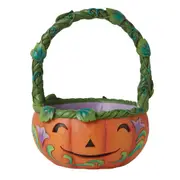 Jim Shore Heartwood Creek Halloween Basket Two-Sided
