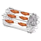 BBQ Grill Cage Steel Metal Rotisserie Skewers Needle Cage Oven Kebab Maker Grill