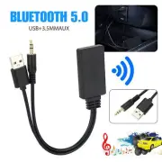 1x Bluetooth 5.0 Receiver Adapter USB + 3.5mm Jack Stereo Audio Car AUX Speaker (for: Peugeot)