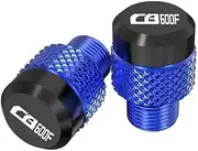 for Hornet CB600F 1998-2006 M10 Motorcycle Rear View Mirror Hole Plug Screw Bolt Caps(Blue)