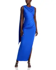 Black Halo Aruna Draped Maxi Dress