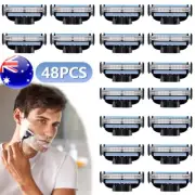 48 PCS Replacement Blades For Gillette MACH 3 Razor Blade Shaver Trimmer Shaving