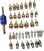 MUELODSIC 40Pcs Air Conditioning Core for Durable Valve Stem Core Remover Tool for Refrigeration Systems and Tire Replacement Accessories