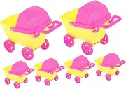 Realistic Miniature Shopping Cart Doll Stroller Piece Boys and Girls Toy Set Pretend Play Grocery Cart for Toddlers