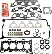 MITZONE Cylinder Head Gasket Set,Cylinder Head Gasket Bolt Set & Timing Belt Kit Fit for Honda Civic 1996-2000 1.6L L4 Honda D16Y5 D16Y7 D16Y8 Engine Replace HS54234 HB4029 TKH005
