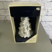 CLASSIC NOEL PORCELAIN MUSICAL REVOLVING TREE 24K GOLD STARS Mfg Only For Kmart