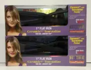 Hot Tools Professional 1 1/2 Flat Iron Ceramic TI Tourmaline Model 1199 SET OF 2