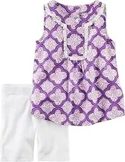 [Carter's] Baby Girls' Geo Print Tank-Bike Short Set