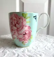 Royal Albert Mint Green Butterfly Floral Bone China Mug Designed by Miranda Kerr