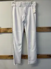 Promark By Martin White With Black Piping Hemmed Open Baseball Pant Youth Medium