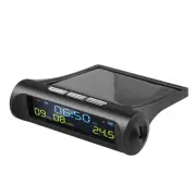 2X(Car Solar Digital Clock with LCD Time Date In-Car Temperature Display5956