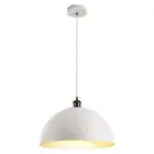 Modern Pendant Light, Industrial 15.74''in White and Gold Pendant Light, Suit...