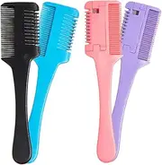 EPIGEIST 4pcs Double Comb for Hair Styling Handle Hair Cutting Tools Safe Easy to Use Portable for Men Women Boys and Girls and Wigs