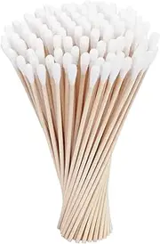 Tifanso Cotton Swabs with Long Wooden Sticks 100 Count 6 Inches Cotton Tipped Applicators Wooden Cotton Swabs for Cleaning
