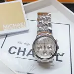 『MARC JACOBS旗艦店』美國代購 MK3149 MICHAEL KORS 銀色時尚性感三眼計時手鍊腕錶｜MK｜100%全新正品｜