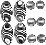 QUMIIRITY 10pcs Small Mesh Microphone Covers Microphone Cover Grills Speaker Grill Mesh Mic Parts Windproof Cover for Mic Microphone Grille Metal Mic Windscreen Grille Mesh Black Iron