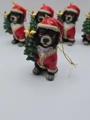 Melrose Dog As Santa Christmas Ornament Resin Caca Spaniel Black