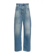 MM6 Maison Margiela Logo Patch Straight-Leg Jeans 34,28 Blue