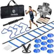 Agility Ladder Speed Training Equipment Set-20ft Fixed-Width Agility Ladder 4...