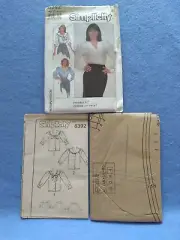 Misses Blouse Top button front Size 16 18 20 Simplicity 8392 Vintage 1987 Eyelet