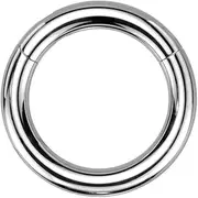 [Pierced Owl] 12GA-8GA Large Gauge F136 Implant Grade Titanium 10mm Diameter Hinged Segment Clicker Ring